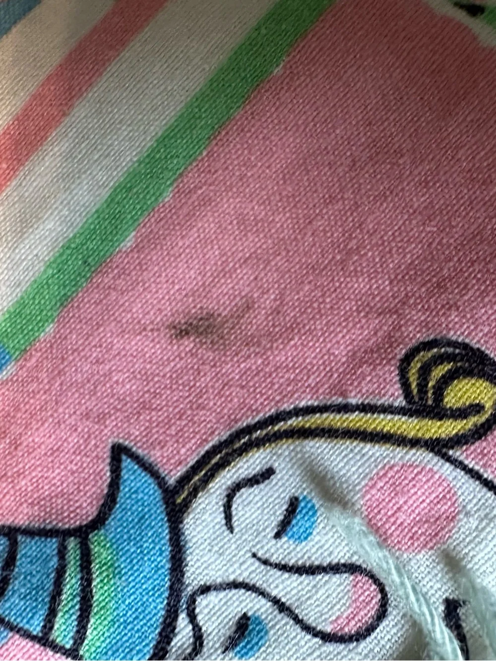 Vtg Baby Quilt Blanket 61.5” L  X 47” W Humpty Lamb Dog Train Doll Nursery Rhyme